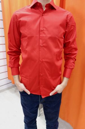 Camisa lisa roja (CAM-03)