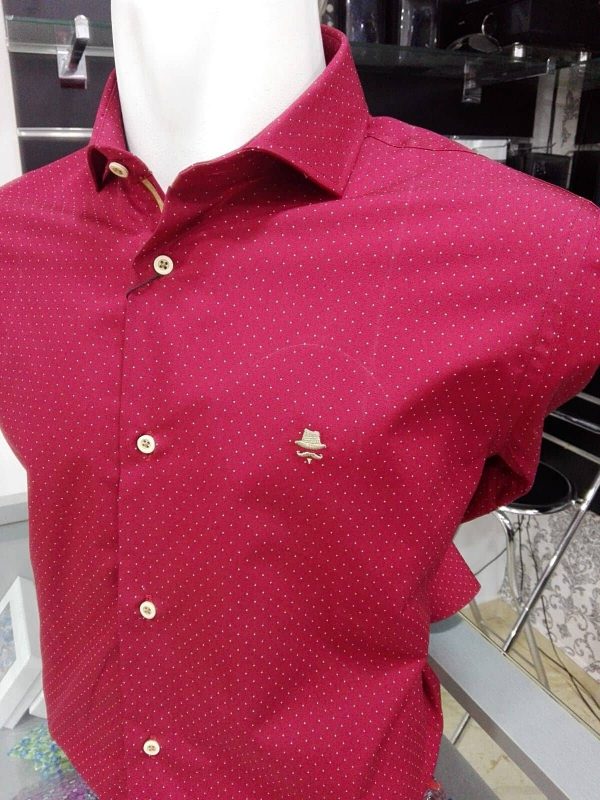 Camisa roja con dibujo de puntos - Conecta Moda Joven