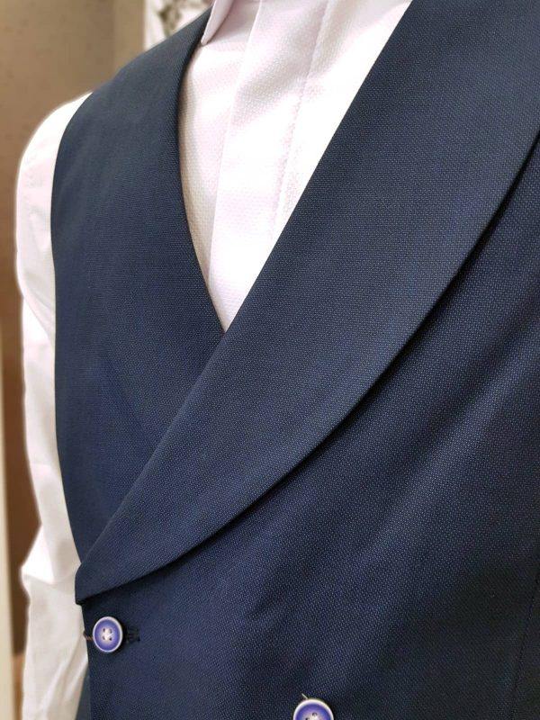 Chaleco cruzado azul marino liso para traje CHA27 - Conecta Moda Joven Complementos para trajes en Granada