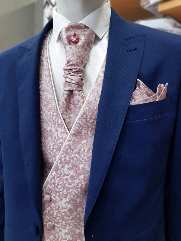 Chaleco estampado rosa para traje CHA29 - Conecta Moda Joven complementos para traje Granada