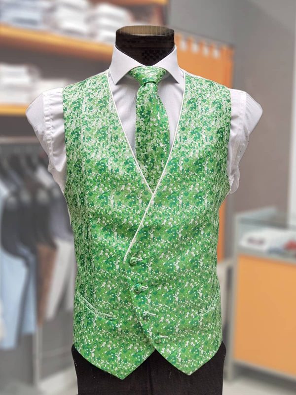 Chaleco estampado verde para traje CHA30 - Conecta Moda Joven accesorios para traje Granada