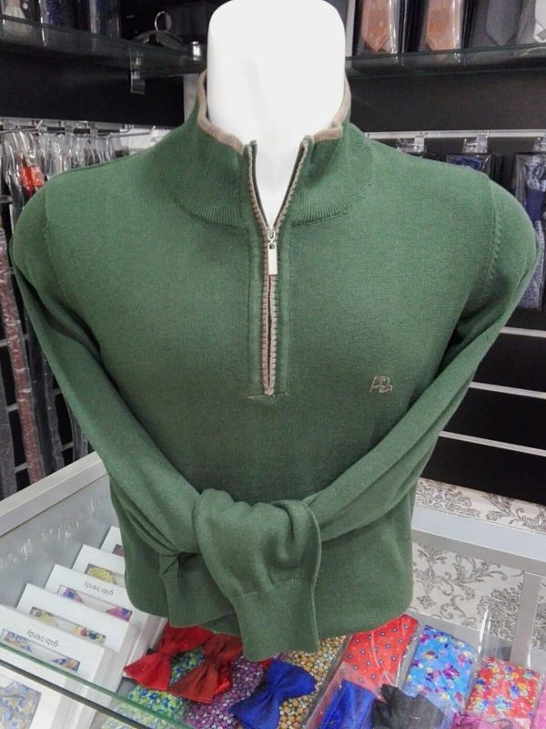 Jersey de cuello polo verde - Conecta Moda Joven Tienda de ropa de hombre en Granada