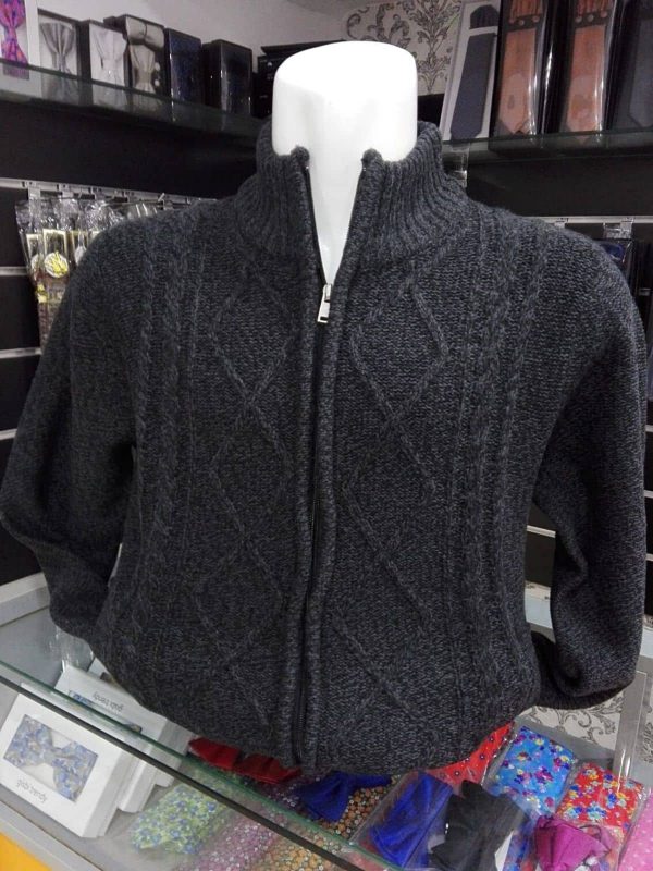 Rebeca con cremallera gris marengo - Conecta Moda Joven Tienda de ropa de hombre en Granada