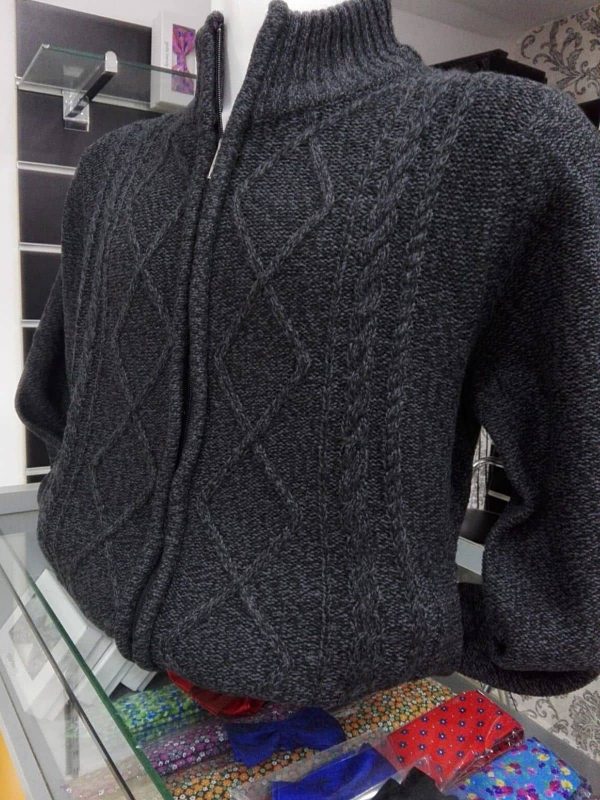 Rebeca con cremallera gris marengo - Conecta Moda Joven Tienda de ropa de hombre en Granada