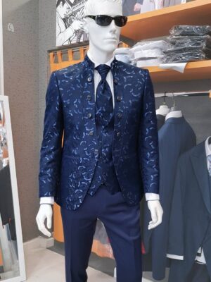 Traje de ceremonia casaca azul con chaleco TRC73 - Conecta Moda Joven Trajes de hombre en Granada