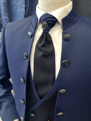 Traje de ceremonia casaca azul marino con chaleco TRC75 - Conecta Moda Joven Trajes de hombre en Granada