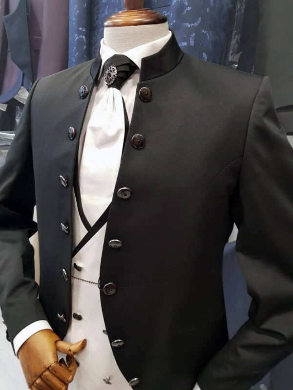Traje de ceremonia casaca negra con chaleco TRC70 - Conecta Moda Joven Trajes de hombre en Granada