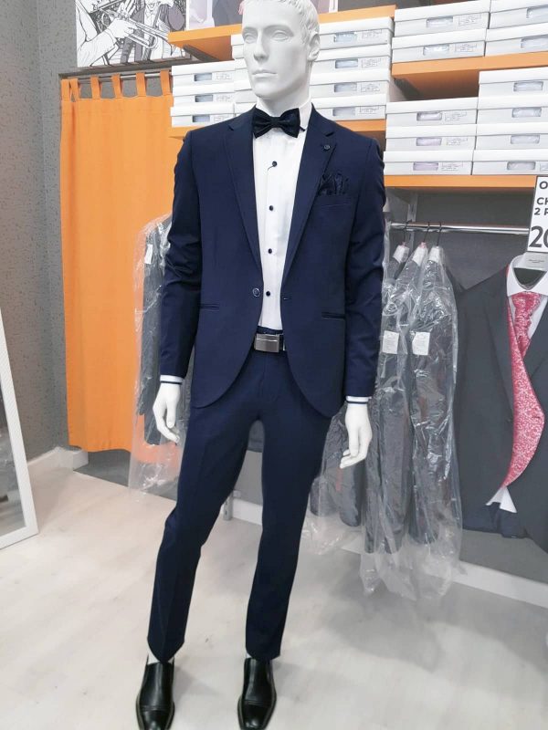 Traje de fiesta azul marino TRF22 - Conecta Moda Joven Granada