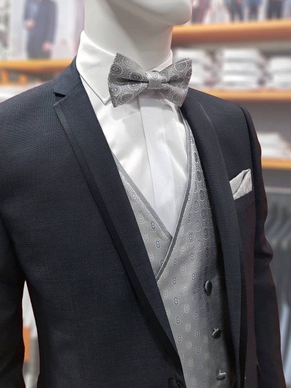 Traje de fiesta gris oscuro TRC42 - Conecta Moda Joven