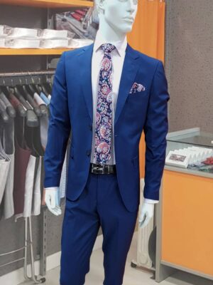 Traje liso azul TRL46 - Conecta Moda Joven Trajes de hombre en Granada