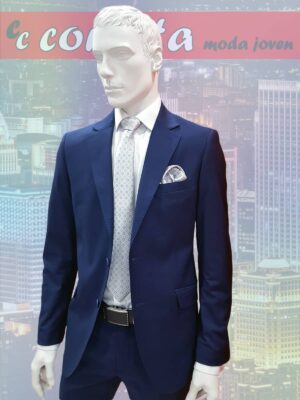 Traje liso azul TRL57 - Conecta Moda Joven Trajes para hombre en Granada