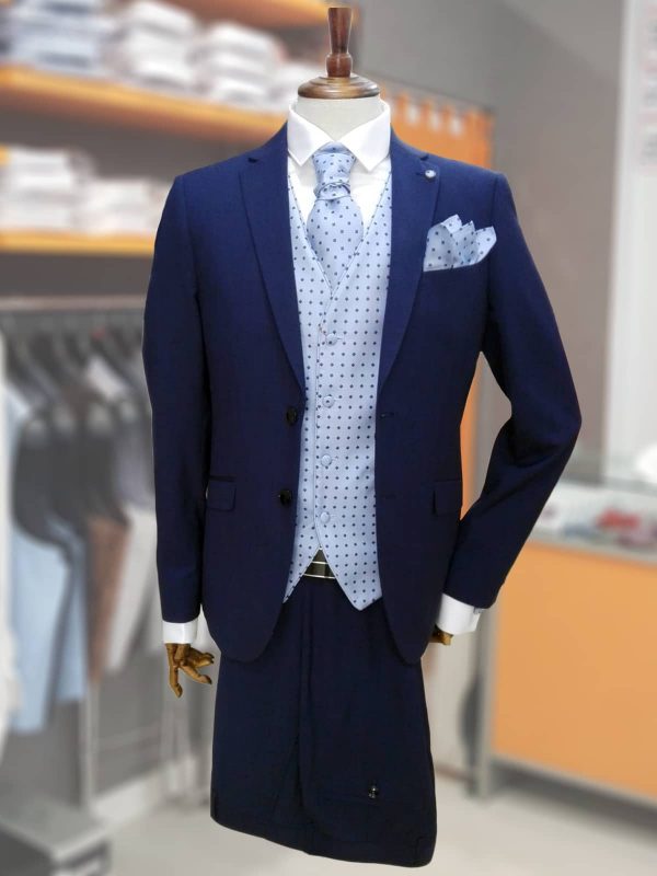 Traje liso azul marino TRL16 - Conecta Moda Joven tienda de trajes en Granada
