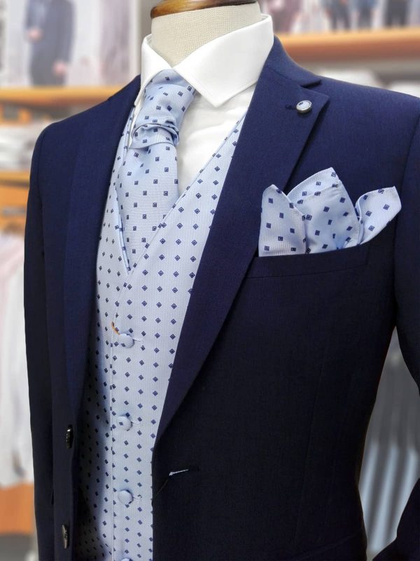 Traje liso azul marino TRL16 - Conecta Moda Joven tienda de trajes en Granada