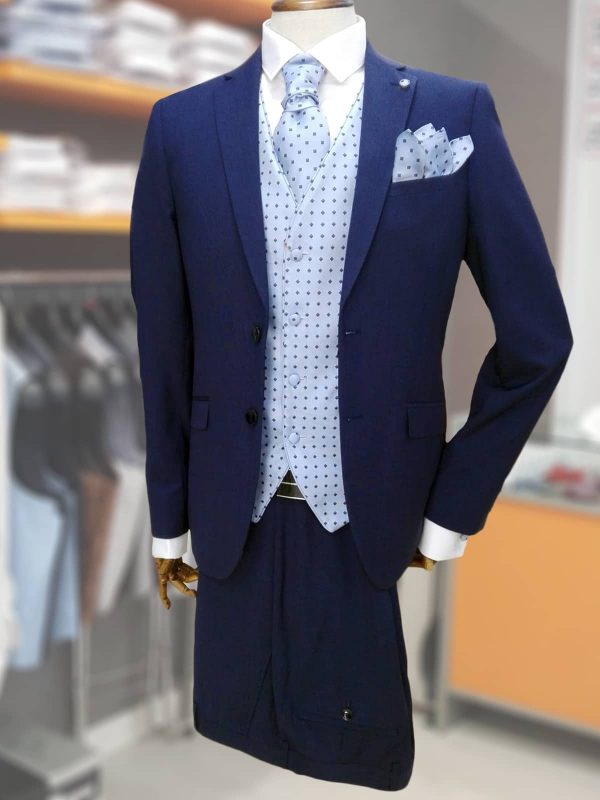 Traje liso azul marino TRL16 - Conecta Moda Joven tienda de trajes en Granada