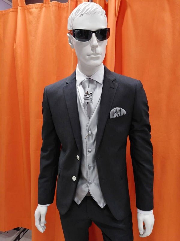 Traje liso gris marengo - Conecta Moda Joven Tienda de trajes para hombre en Granada