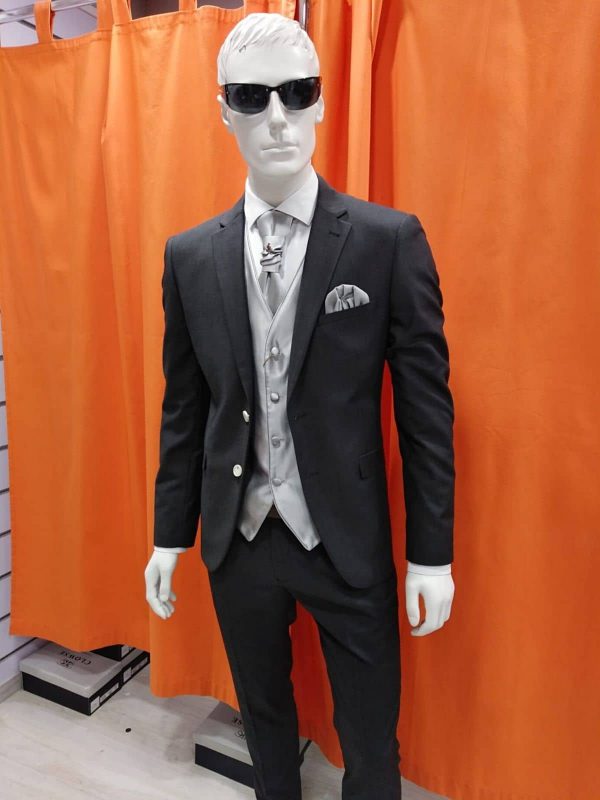 Traje liso gris marengo - Conecta Moda Joven Tienda de trajes para hombre en Granada