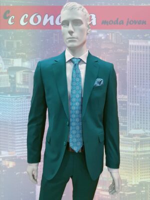 Traje liso verde TRL56 - Conecta Moda Joven Trajes de hombre en Granada