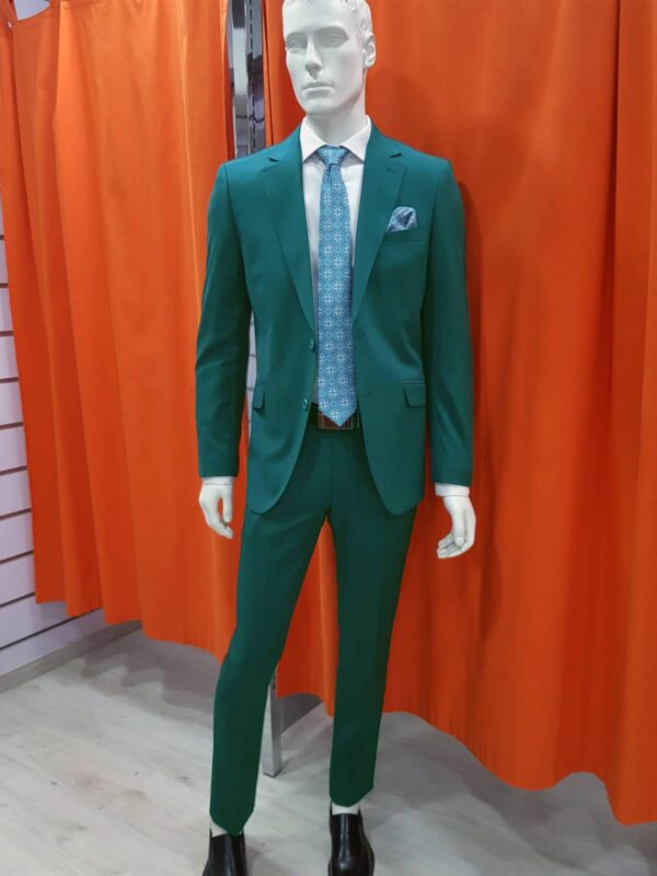 Traje liso verde TRL56 - Conecta Moda Joven Trajes de hombre en Granada