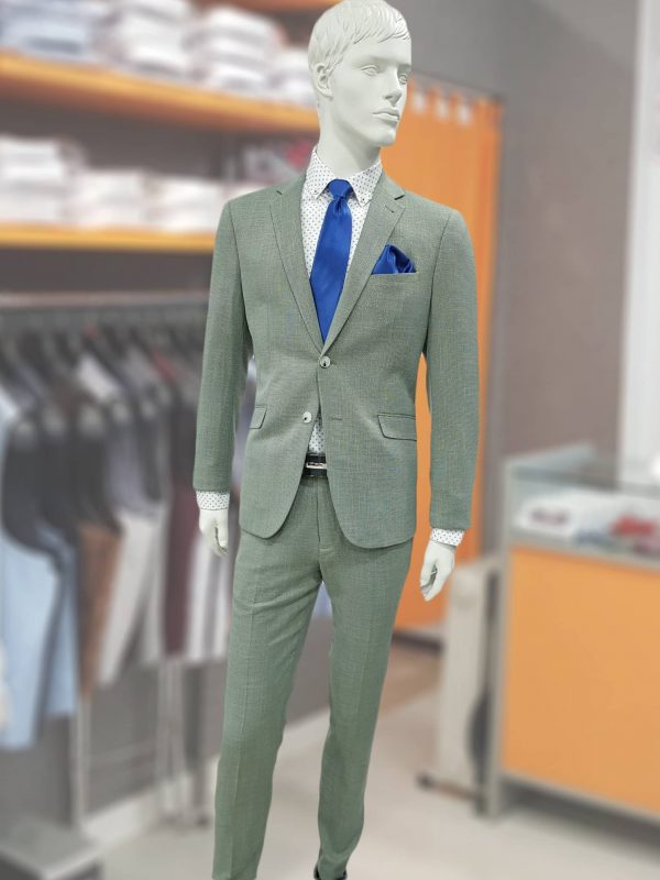 Traje liso verde oliva TRL24 - Conecta Moda Joven trajes para caballero en Granada