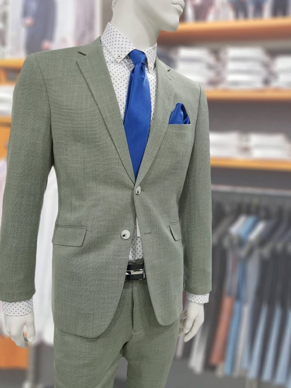 Traje liso verde oliva TRL24 - Conecta Moda Joven trajes para caballero en Granada