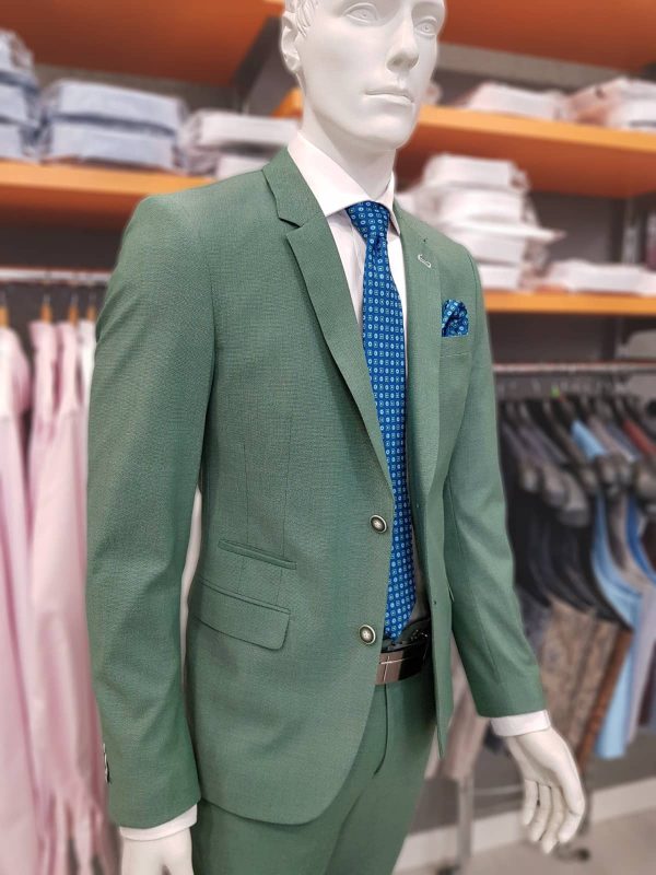 Traje verde liso TRL22 - Conecta Moda Joven tienda de trajes en Granada