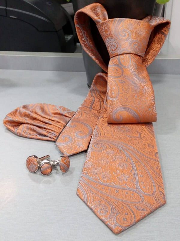 Corbata naranja con dibujo Conecta Moda Joven Granada